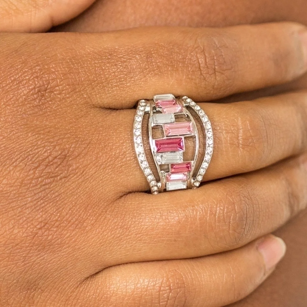 TREASURE Chest Charm Pink Ring
